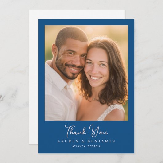 Heartfelt Wedding Thank You Card Dankeskarte (Vorne/Hinten)