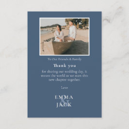 Heartfelt wedding thank you elegant ampersand  dankeskarte