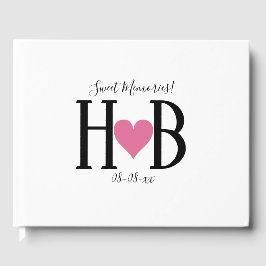 Heartfelt Wedding Typografy Guest Book Gästebuch