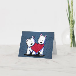 Heartfelt Westie Duo Valentine Card Feiertagskarte