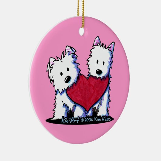 Heartfelt Westies Ornament (Rechts)