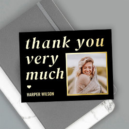 Heartfelt Words FOIL Vielen Dank Postcard Folien Feiertagspostkarte