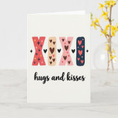 Heartfelt Xoxo Hugs Kisses Card Karte (Gelbe Blume)