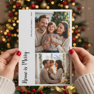Heartfelt Zuhause ist eine gute Familiengrüßkarte Feiertagskarte