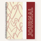 Heartflow Journal – Romantisches minimalistisches Notizblock (Vorderseite)