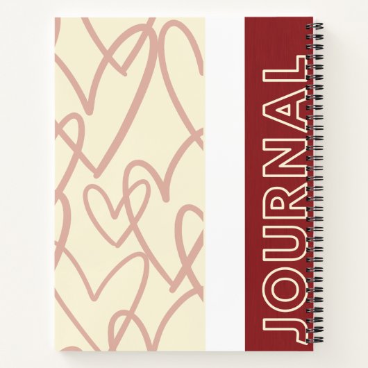 Heartflow Journal – Romantisches minimalistisches Notizblock (Rückseite)