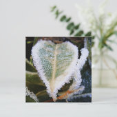 Heartförmiges Blatt mit Eis Einladung (Stehend Vorderseite)