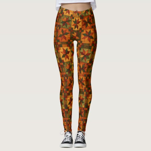 Hearthlight Harmony - Autumn Star Quilt Leggings (Vorderseite)