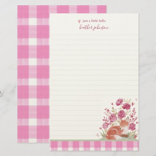 Hearthlight Notes A Little Love Romantic Winter Briefpapier (Vorne/Hinten)