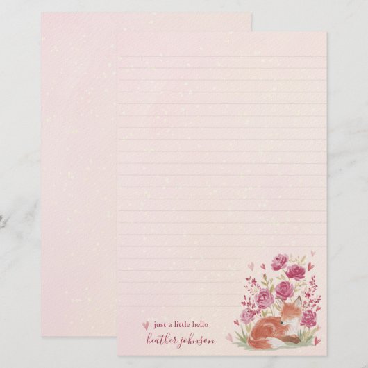 Hearthlight Notes A Little Love Romantic Winter Briefpapier (Vorne/Hinten)