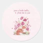 Hearthlight Notes A Little Love Romantic Winter Runder Aufkleber (Vorderseite)