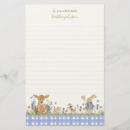 Hearthlight Notes Frühling Weiche Wiese Gingham Briefpapier