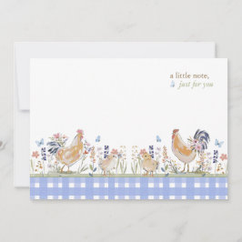 Hearthlight Notes Frühling Weiche Wiese Gingham Mitteilungskarte