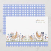 Hearthlight Notes Frühling Weiche Wiese Gingham Mitteilungskarte (Vorne/Hinten)