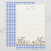Hearthlight Notes Frühling Weiche Wiesen Gingham Briefpapier (Vorne/Hinten)