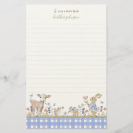 Hearthlight Notes Frühling Weiche Wiesen Gingham Briefpapier