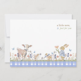 Hearthlight Notes Frühling Weiche Wiesen Gingham Mitteilungskarte