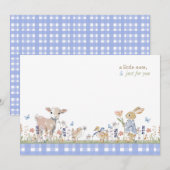 Hearthlight Notes Frühling Weiche Wiesen Gingham Mitteilungskarte (Vorne/Hinten)