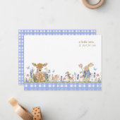 Hearthlight Notes Frühling Weiche Wiesen Gingham Mitteilungskarte (Vorderseite/Rückseite Beispiel)