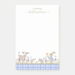 Hearthlight Notes Frühling Weiche Wiesen Gingham Post-it Klebezettel
