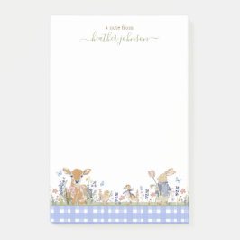 Hearthlight Notes Frühling Weiche Wiesen Gingham Post-it Klebezettel