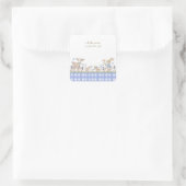 Hearthlight Notes Frühling Weiche Wiesen Gingham Quadratischer Aufkleber (Tasche)
