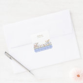 Hearthlight Notes Frühling Weiche Wiesen Gingham Quadratischer Aufkleber (Umschlag)