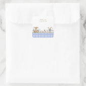 Hearthlight Notes Frühling Weiche Wiesen Gingham Quadratischer Aufkleber (Tasche)