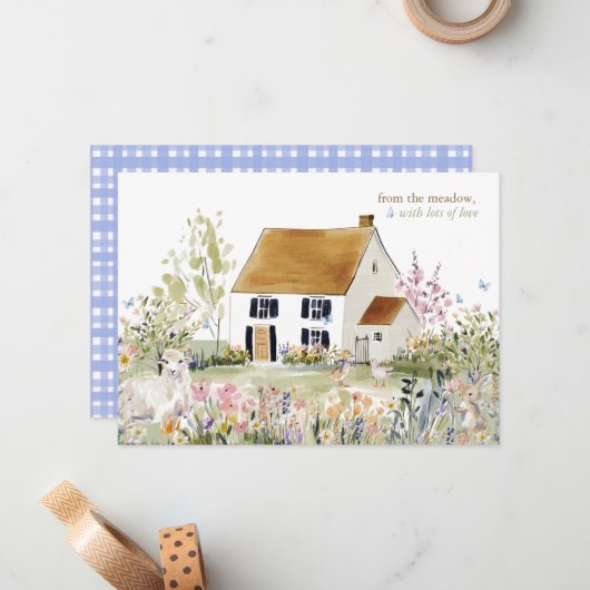 Hearthlight Notes Spring Soft Meadow Garden Mitteilungskarte (Vorderseite/Rückseite Beispiel)