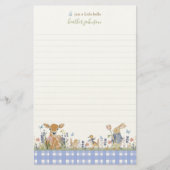 Hearthlight Notes Spring Soft Meadow Gingham Briefpapier (Vorderseite)