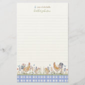 Hearthlight Notes Spring Soft Meadow Gingham Briefpapier (Vorderseite)
