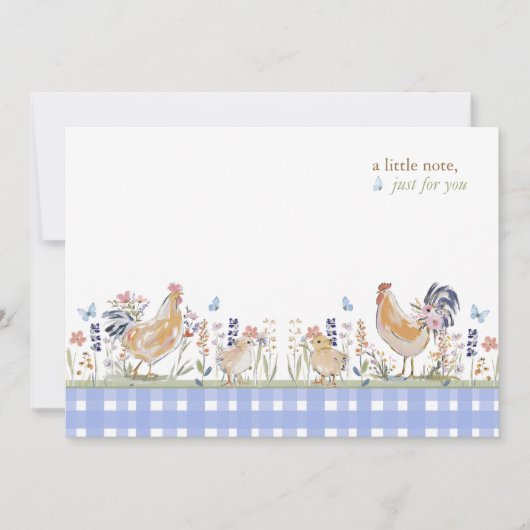 Hearthlight Notes Spring Soft Meadow Gingham Mitteilungskarte (Vorderseite)