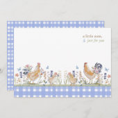 Hearthlight Notes Spring Soft Meadow Gingham Mitteilungskarte (Vorne/Hinten)