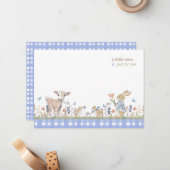 Hearthlight Notes Spring Soft Meadow Gingham Mitteilungskarte (Vorderseite/Rückseite Beispiel)