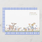 Hearthlight Notes Spring Soft Meadow Gingham Mitteilungskarte (Vorne/Hinten)