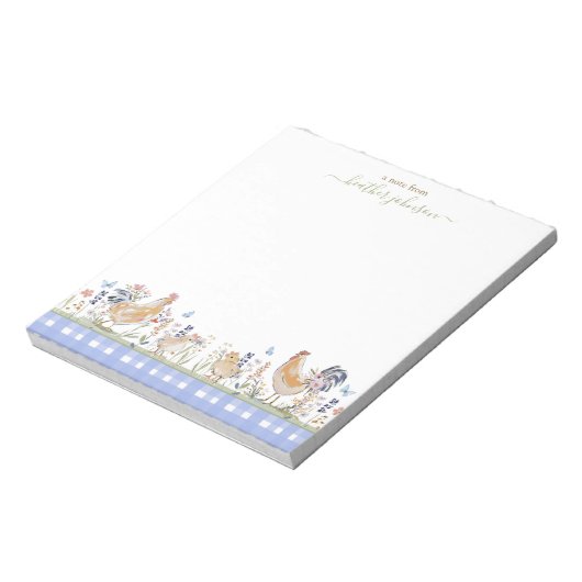 Hearthlight Notes Spring Soft Meadow Gingham Notizblock (Rotiert)