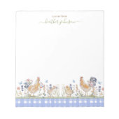 Hearthlight Notes Spring Soft Meadow Gingham Notizblock (Vorderseite)