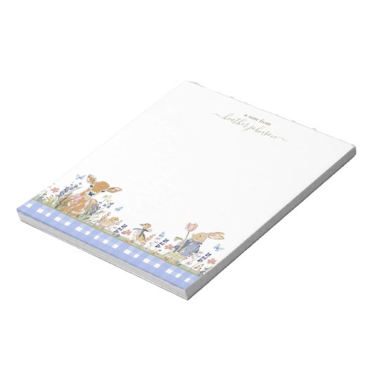 Hearthlight Notes Spring Soft Meadow Gingham Notizblock (Rotiert)