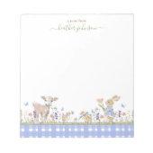 Hearthlight Notes Spring Soft Meadow Gingham Notizblock (Vorderseite)
