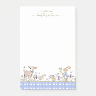 Hearthlight Notes Spring Soft Meadow Gingham Post-it Klebezettel