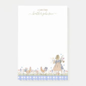 Hearthlight Notes Spring Soft Meadow Gingham Post-it Klebezettel (Vorderseite)