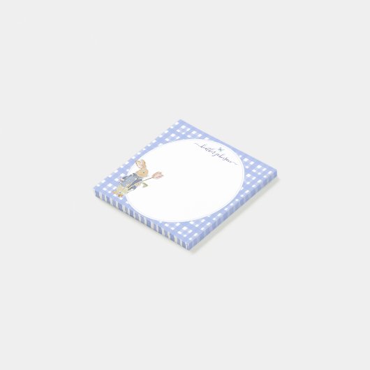 Hearthlight Notes Spring Soft Meadow Gingham Post-it Klebezettel (angewinkelt)