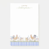 Hearthlight Notes Spring Soft Meadow Gingham Post-it Klebezettel (Vorderseite)