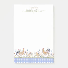 Hearthlight Notes Spring Soft Meadow Gingham Post-it Klebezettel