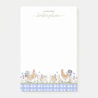 Hearthlight Notes Spring Soft Meadow Gingham Post-it Klebezettel