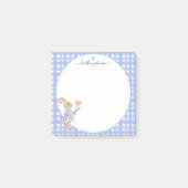 Hearthlight Notes Spring Soft Meadow Gingham Post-it Klebezettel (Vorderseite)
