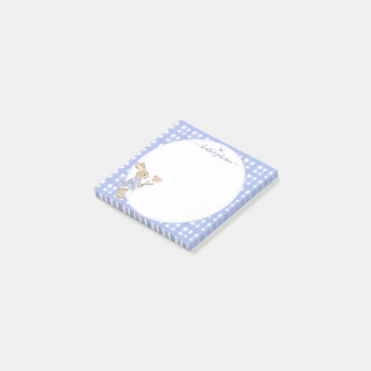 Hearthlight Notes Spring Soft Meadow Gingham Post-it Klebezettel (angewinkelt)