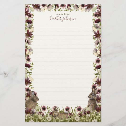 Hearthlight Notes Spring Soft Meadow Wildflower Briefpapier (Vorderseite)