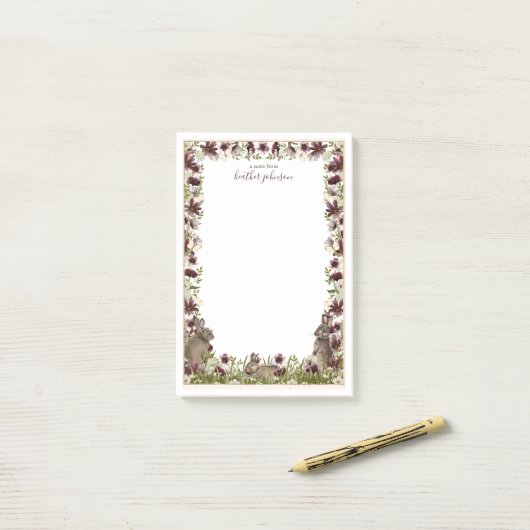 Hearthlight Notes Spring Soft Meadow Wildflower Post-it Klebezettel (Auf Schreibtisch)