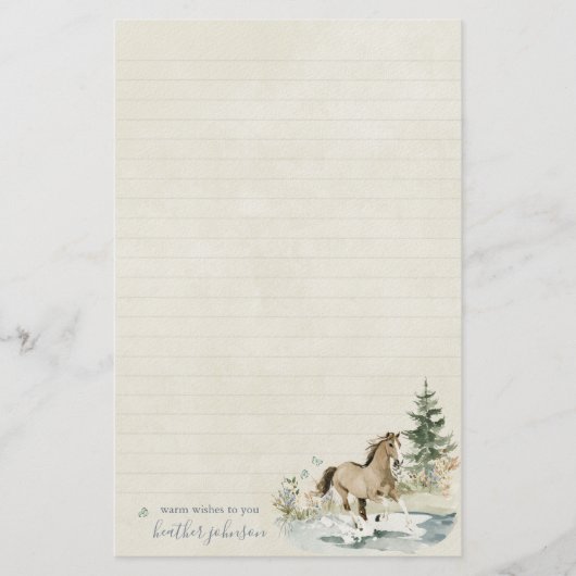 Hearthlight Notes Wiese & Mähne Notizen Briefpapier (Vorderseite)